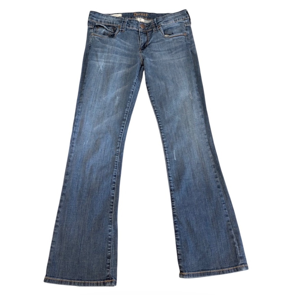 Decree Womens Bootcut Jeans Size 11 Medium Wash Low Rise Stretch Denim Pants